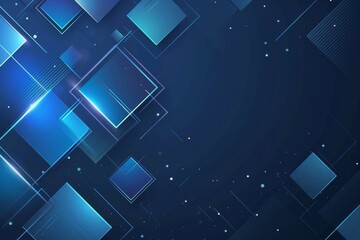 Poster - Introducing our modern and abstract blue geometric shapes background, perfect for adding a touch of elegance to any design or presentation.