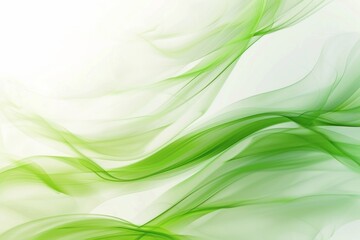Poster - abstract wave background with green and white curves creates a modern graphic design pattern, perfec