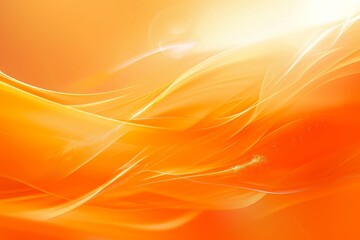 Poster - Experience the mesmerizing motion of abstract orange waves in this modern graphic design, perfect for a vibrant background or dynamic banner.