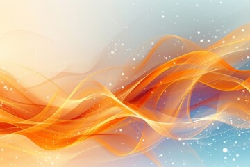 Poster - Experience the mesmerizing motion of abstract orange waves in this modern graphic design, perfect for a vibrant background or dynamic banner.