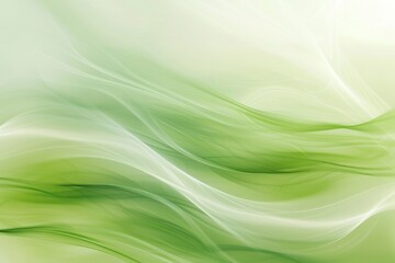 Poster - This abstract light green and white waves background features a smooth, flowing curve design that creates a sense of motion and modernity.