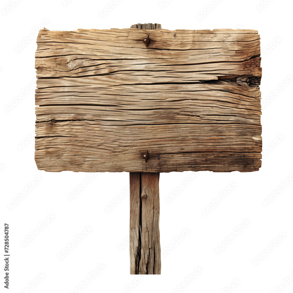 old and rustic wooden sign board stands blank cutout clipart ,isolated on  white and transparent background Stock Photo | Adobe Stock, image size:1000x1000