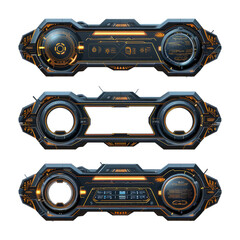 Sticker - Futuristic technology frames interface hud element design for ui games template