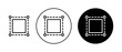 Selection Tool Line Icon Set. Technology Box Select Photoshop Graphic Symbol in black and blue color.
