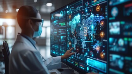 Aufkleber - Online medical communication between doctors and patients using VR medical interfaces and Internet consultations