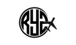 RYZ three initial letter circle tour & travel agency logo design vector template. hajj Umrah agency, abstract, wordmark, business, monogram, minimalist, brand, company, flat, tourism agency, tourist
