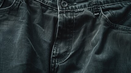 Aufkleber - A detailed close-up shot of a pair of jeans. This versatile image can be used for various purposes
