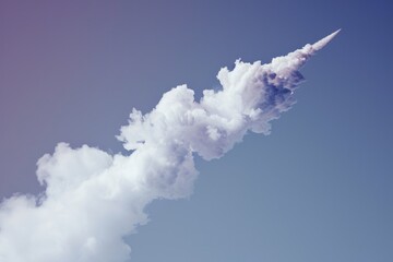 Poster - A jet flying through the air with smoke trailing behind. Can be used for concepts related to aviation, speed, or military operations