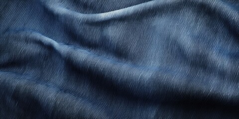 Poster - Blue fabric seen in close-up view. Versatile for various design and fashion projects