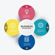 © jadamprostore - Vector circle infographic template with 4 steps for diagram, graph, web design, presentation and round chart