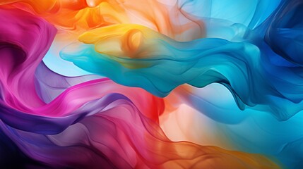 Oil paint Abstract background texture with wavy lines and a vibrant rainbow colorful paintings with a multi-colored spectrum of colours for blending and creating visually stunning paintings