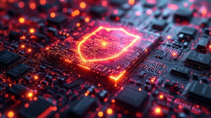 Cyber security.Digital padlock icon,Cyber security technology network data protection technology virtual dashboard.