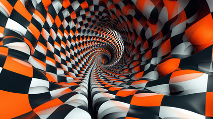 Wall Mural - 3D spiral with multiple colors as a dynamic abstract background.