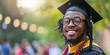 portrait of a happy black university graduate