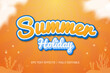 © Design - Summer holiday font style editable text effect vector