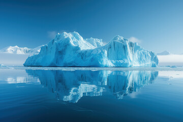Poster - Glacier Lagoon in Iceland. Background image. Created with Generative AI technology