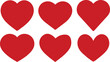 © Shyla Marsare - Conjunto de iconos de corazón rojo vector. Set de corazones románticos para San Valentín. Formas de corazones sin fondo. Hecho con IA.
