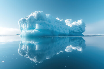 Poster - Glacier Lagoon in Iceland. Background image. Created with Generative AI technology
