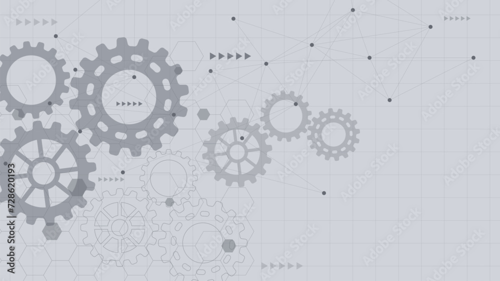 Gear wheel mechanism for machine technology concept. Mechanical and ...