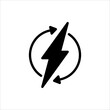 Lightning icon illustration. electric sign and symbol. power icon isolated on white background.