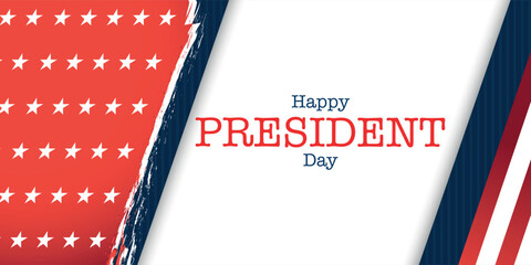 president day poster with red and blue design independence design day
