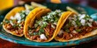 Four Tacos served on a plate, Generative AI