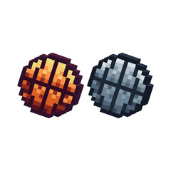 Leinwandbilder - isometric pixel art 3d of internet web www icon for items asset.website internet link icon on pixela