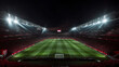 © Piyaporn - football stadium with sport light and full of football fans background .