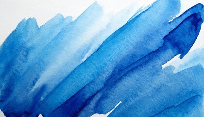 Wall Mural - blue watercolor stroke brush