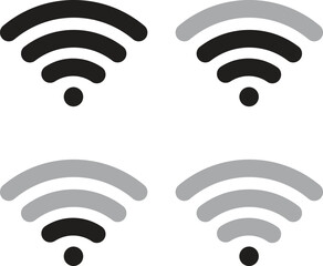 Fototapete - Wifi levels icon set isolated on white background . Wifi icon set vector . Wireless icons