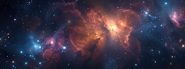 Wall Mural - galaxies and star constellations in deep space and cosmos, fragment of the universe on abstract back