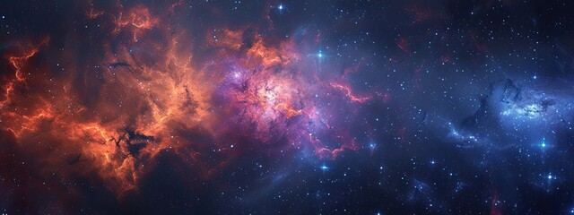 Wall Mural - galaxies and star constellations in deep space and cosmos, fragment of the universe on abstract back