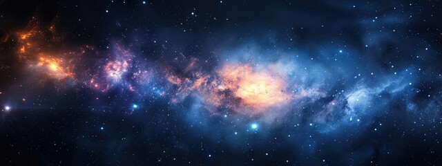Wall Mural - galaxies and star constellations in deep space and cosmos, fragment of the universe on abstract back