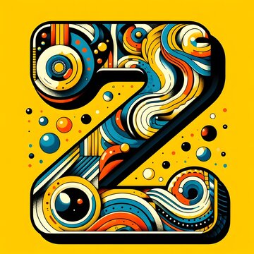 Z typography, z logo ai vector illustration 
