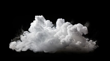 Cloud isolated on black background