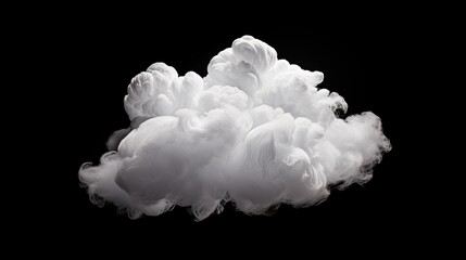 Cloud isolated on black background