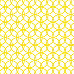 Poster - abstract seamless repeatable yellow circle pattern.