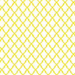 Poster - abstract seamless repeatable yellow arabic style pattern.