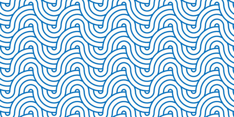 	
Modern diamond geometric waves spiral pattern and abstract circle wave lines. blue seamless tile stripe geomatics overlapping create retro square line backdrop pattern background. Overlapping Patter