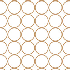 Poster - abstract seamless repeatable brown stroke circle pattern.