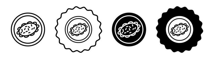 Wall Mural - Sea cucumber set in black and white color. Sea cucumber simple flat icon vector