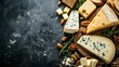 © Marco - delicious cheese board with a lot of variety with space for text, copy space with good lighting in high resolution and quality