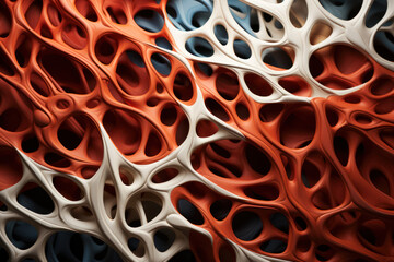 Aufkleber - organic patterns intertwine to create a network of abstract figures, symbolizing the intricate conne