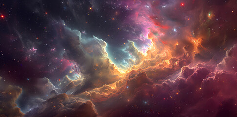 Wall Mural - colorful space galaxy cloud nebula. stary night cosmos. universe science astronomy. supernova backgr