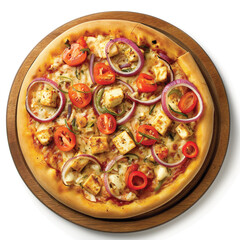 Paneer Pizza top view