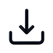 © Stocks - Close up of black download icon