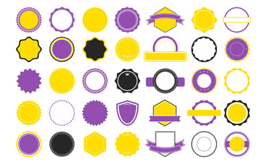 Wall Mural - Discount offer sale banners. Vintage badges and stickers for sale. Best deal price labels. Special offer tags. Vector templates design