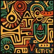 tribal african soulful seamless simple vectors pattern