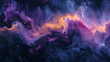 A mysterious and enigmatic abstract painting on a marble slab with dark purple and navy blue colors, resembling a galaxy. 