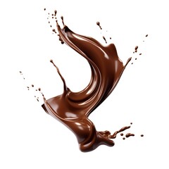 Wall Mural - Chocolate sauce splash isolated on a white background